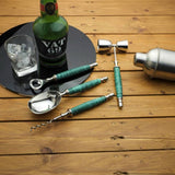 Load image into Gallery viewer, Green marble set of 5 stainless steel bar tools