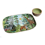 Load image into Gallery viewer, Jungle safari platter with wooden dip bowl