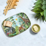 Load image into Gallery viewer, Jungle safari platter with wooden dip bowl