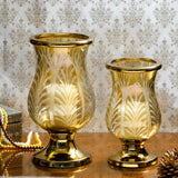 Load image into Gallery viewer, Set of 2 sparkle glass hurricane holders