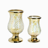 Load image into Gallery viewer, Set of 2 sparkle glass hurricane holders