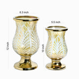 Load image into Gallery viewer, Set of 2 sparkle glass hurricane holders