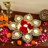 Load image into Gallery viewer, Small round diya shape crystal urli