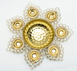 Load image into Gallery viewer, Small round diya shape crystal urli