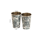 Load image into Gallery viewer, Indigo blue paisley set of 2 stainless steel tumblers