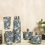 Load image into Gallery viewer, Indigo blue paisley set of 2 stainless steel tumblers