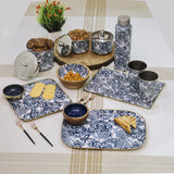 Load image into Gallery viewer, Indigo blue paisley set of 2 stainless steel tumblers