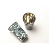 Load image into Gallery viewer, Indigo blue paisley set of 2 stainless steel tumblers