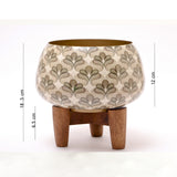 Load image into Gallery viewer, Earthy waves planter with wooden stand