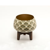 Load image into Gallery viewer, Earthy waves planter with wooden stand