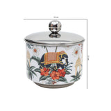 Load image into Gallery viewer, Blooming elephant print stainless steel storage jars set of 2