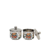 Load image into Gallery viewer, Blooming elephant print stainless steel storage jars set of 2