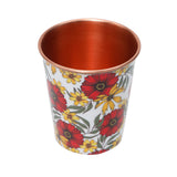 Load image into Gallery viewer, Scarlet blooms print  copper tumblers set of 2