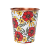 Load image into Gallery viewer, Scarlet blooms print  copper tumblers set of 2