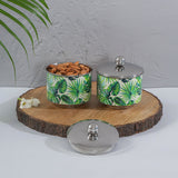Load image into Gallery viewer, Palmea stainless steel storage jars set of 2