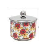 Load image into Gallery viewer, Scarlet blooms print stainless steel storage jars set of 2