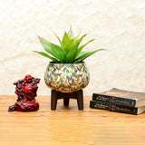 Load image into Gallery viewer, Jungle safari table planter with wooden stand