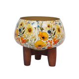 Load image into Gallery viewer, Whispering wild flowers planter with wooden stand