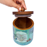Load image into Gallery viewer, Morbagh set of 2 storage jars with wooden tray