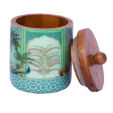 Load image into Gallery viewer, Morbagh set of 2 storage jars with wooden tray