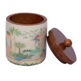 Load image into Gallery viewer, Dancing in the dusk set of 2 storage jars with wooden tray