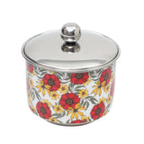 Load image into Gallery viewer, Scarlet blooms print stainless steel storage jars set of 2
