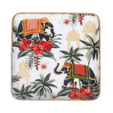 Load image into Gallery viewer, Blooming elephant set of 4 square coasters