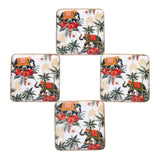 Load image into Gallery viewer, Blooming elephant set of 4 square coasters